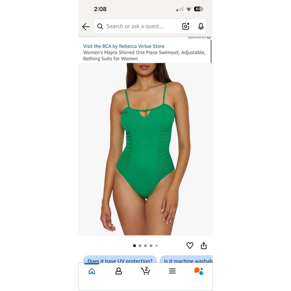 New Women’s One Piece Swimsuit Purple Size Medium - Picture 6 of 8